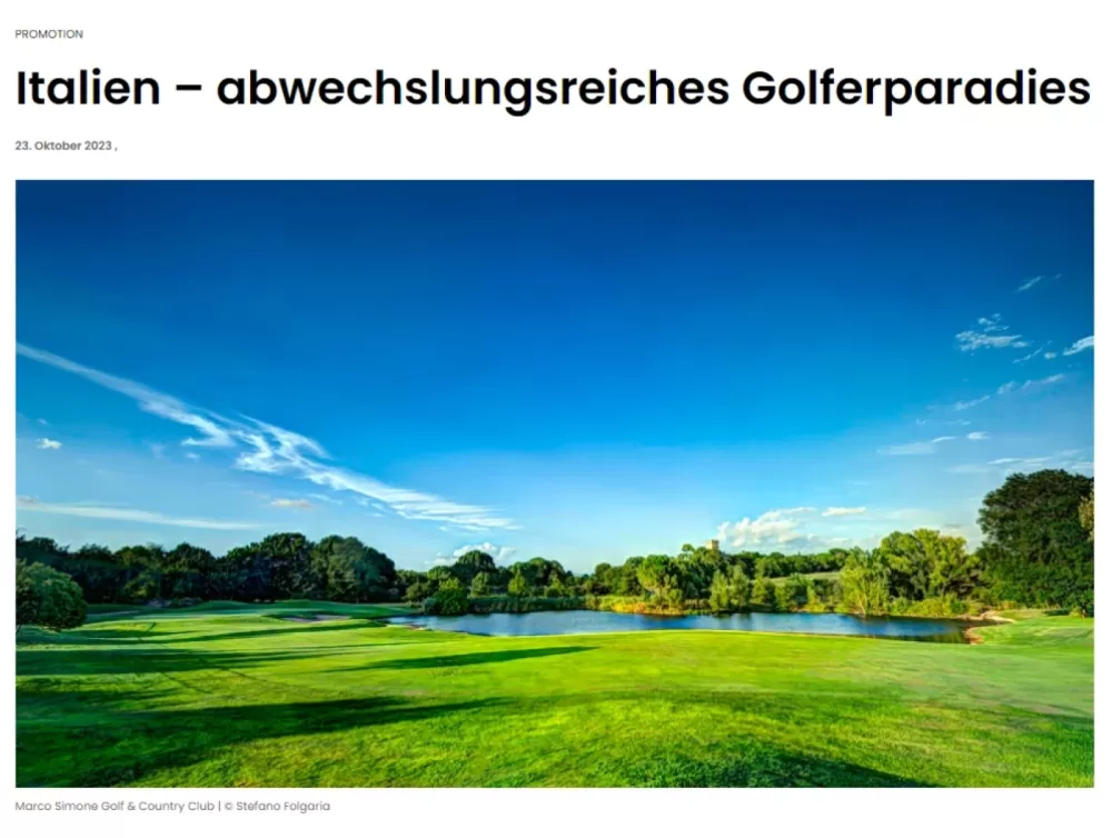 Italy - a diverse golfer’s paradise - golf.de - Frankfurt
